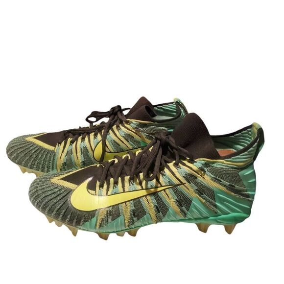 Nike Alpha Pro 2 Mid TD Men's Football Cleats Black Green Yellow 719927-010 Size - Picture 3 of 10